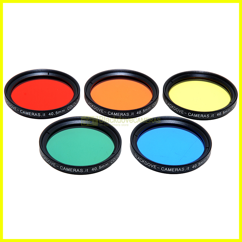 40,5mm kit of 5 color filters Blackdove-cameras Red Orange Yellow Green Blue.