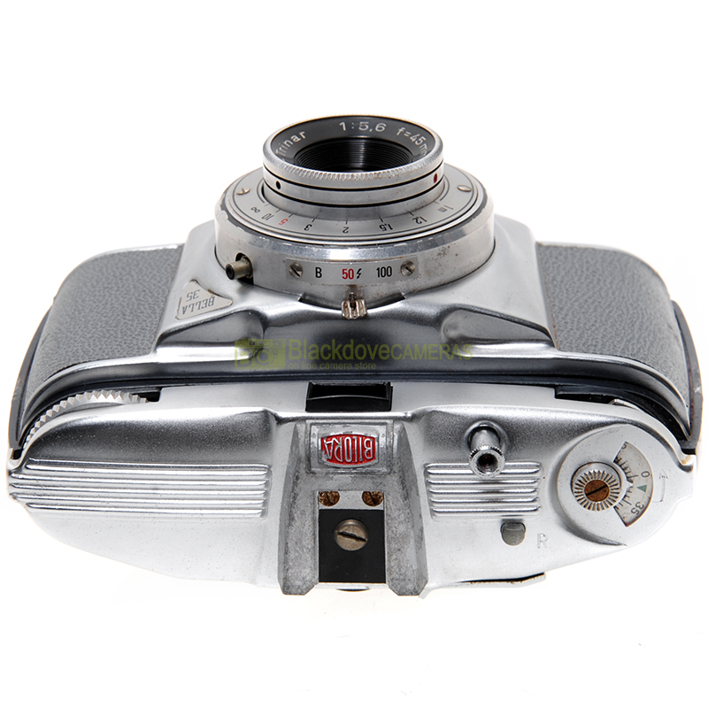 Fotocamera vintage Bilora Bella con obiettivo Rodenstock Trinar 45mm f5,6.