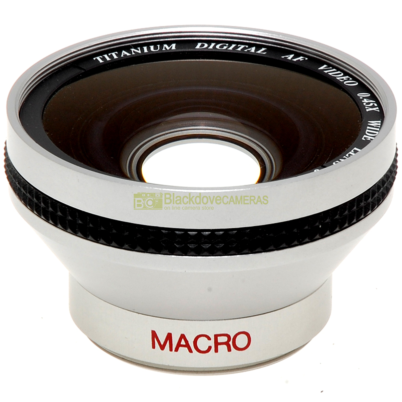 Óptica de titanio Gran angular adicional 0,45x para lentes de 37 mm de diámetro de filtro
