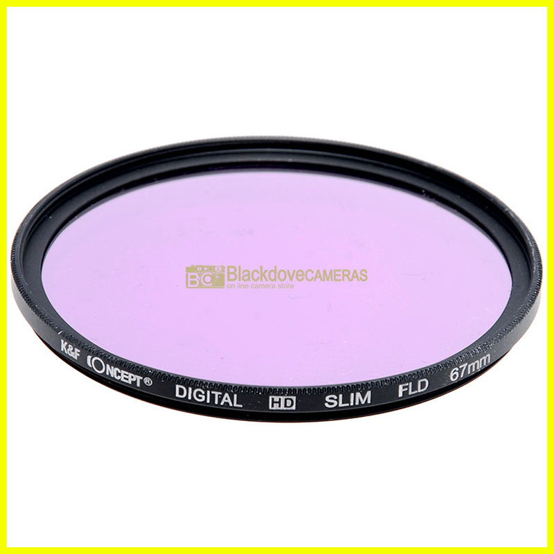 67mm. filtro di cinversione FLD K&F diametro M67. Fuorescent-Daylight filter