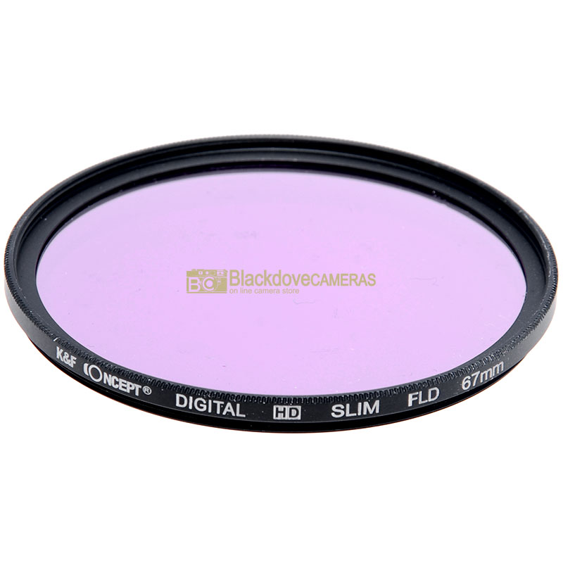 67mm. filtro di cinversione FLD K&F diametro M67. Fuorescent-Daylight filter