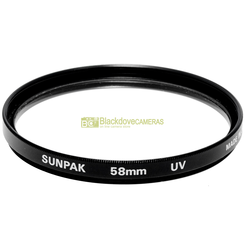 58mm. Filtro UV Sunpak a vite M58. Ultra violet lens filter.