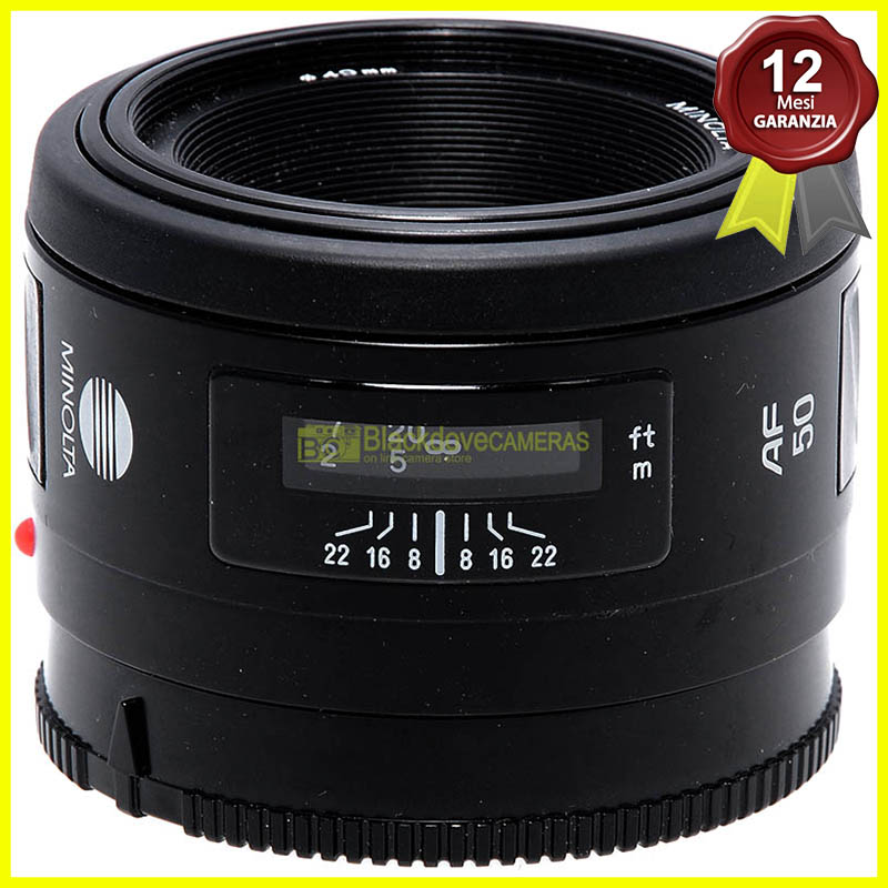 Minolta AF 50mm lens. f1.7 full frame A-Mount for sony SLR cameras 