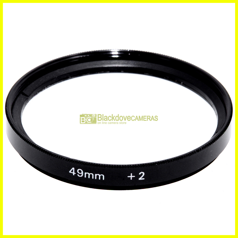 “49mm. aggiuntivo macro +2 diottrie per obiettivi con vite M49. Close-up adapter.”