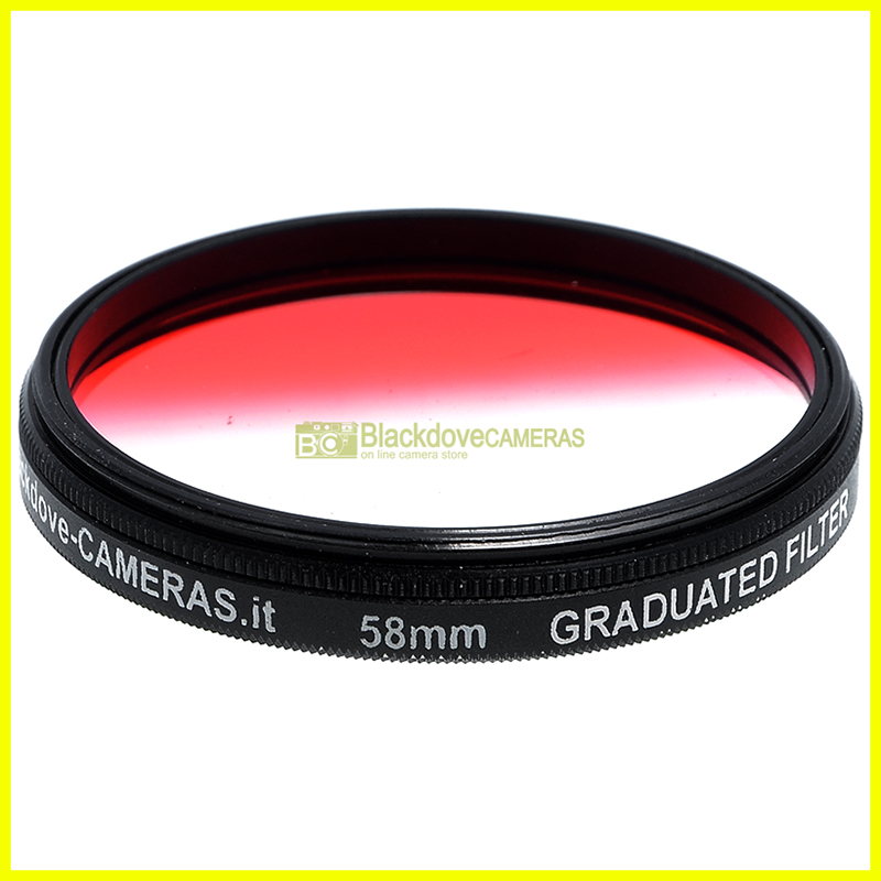 58mm. filtro digradante rosso Blackdove Graduated red filter. Vite M58