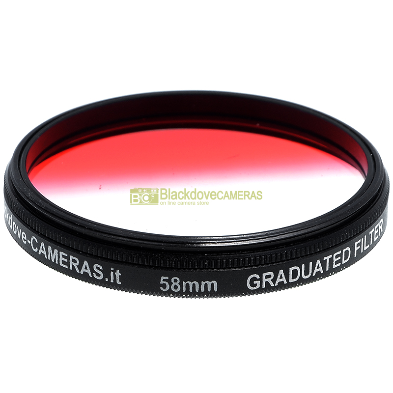 58mm. filtro digradante rosso Blackdove Graduated red filter. Vite M58