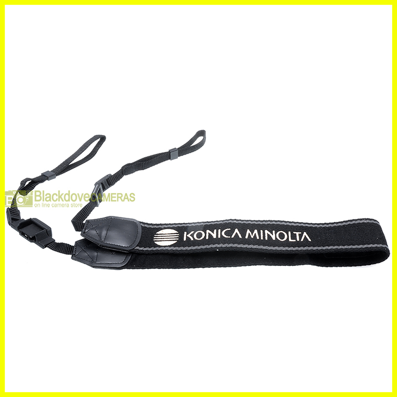 “Konica Minolta AF wide original shoulder strap for Dynax reflex. Genuine strap.”