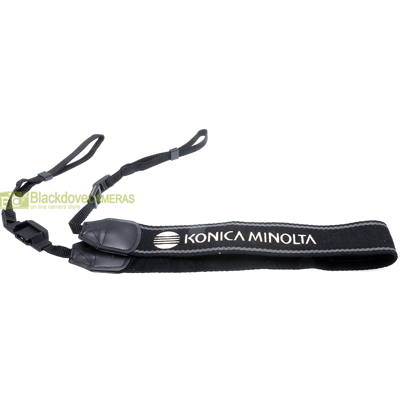 “Konica Minolta AF wide original shoulder strap for Dynax reflex. Genuine strap.”