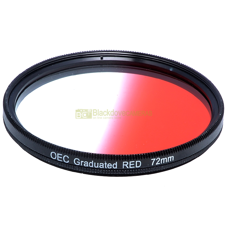 72mm. filtro digradante rosso OEC Graduated red filter. Vite M72. Graduato.