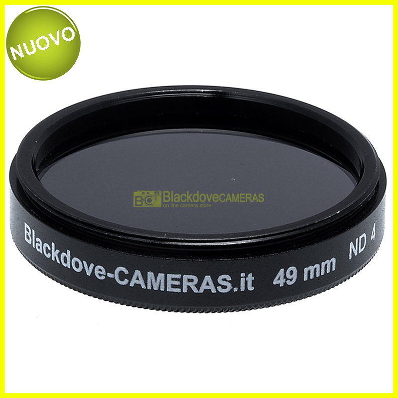 49mm. filtro Neutral density ND4 (+2 stops) Blackdove-cameras per obiettivi M49