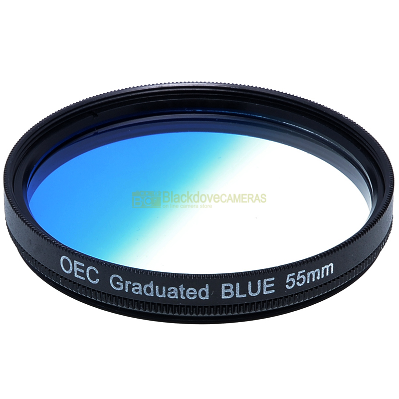 55mm. filtro digradante blu OEC Graduated blue filter. Vite M55. Graduato.