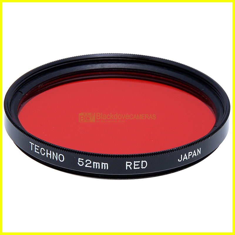 52mm. filtro Rosso Techno per obiettivi M52. Red filter for camera lens
