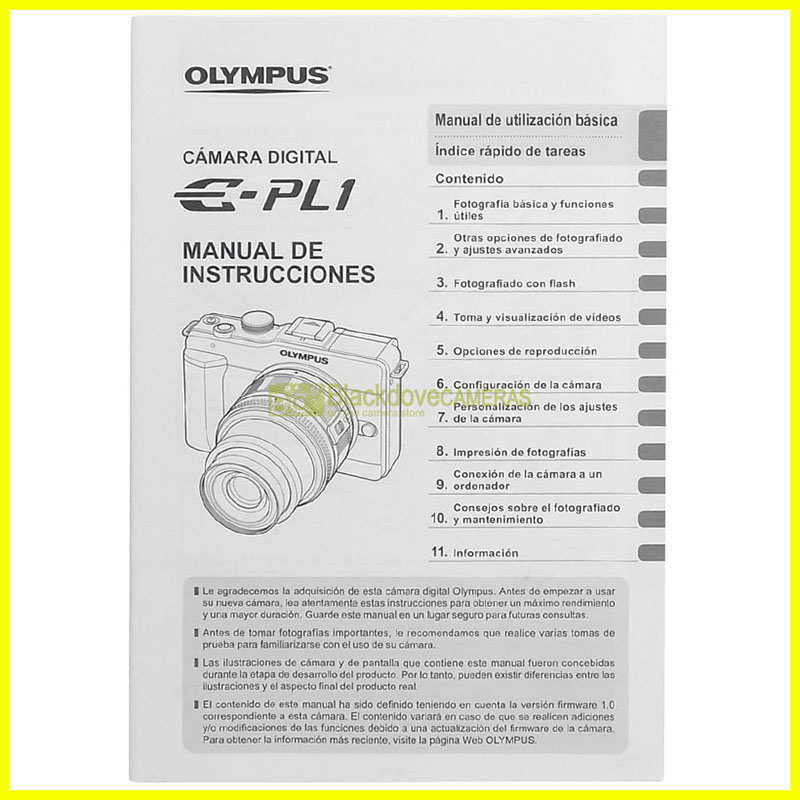 Olympus Pen E-PL1 Manual del usuario, Español. Manual de utilización basica.
