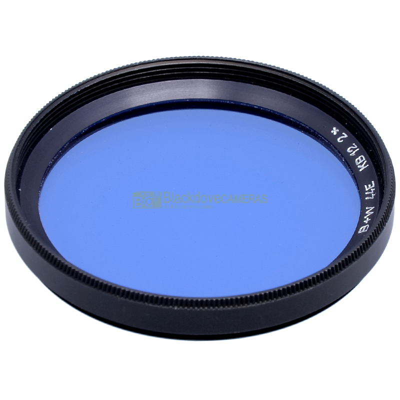 Filtro blu KB12 2x 44E B+W Pro per obiettivi. Blue photo filter.