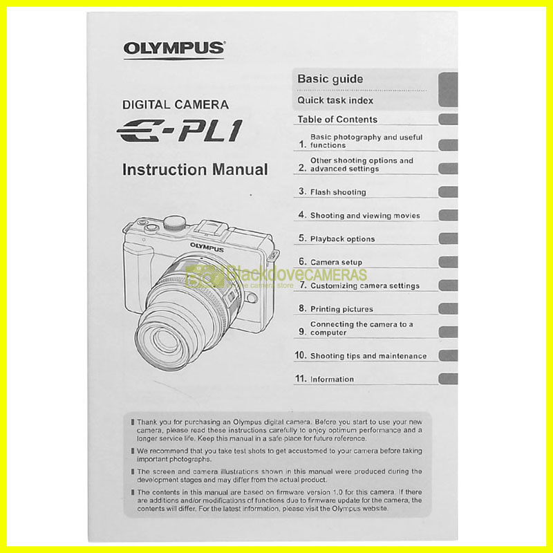 Manuale Olympus E-PL1