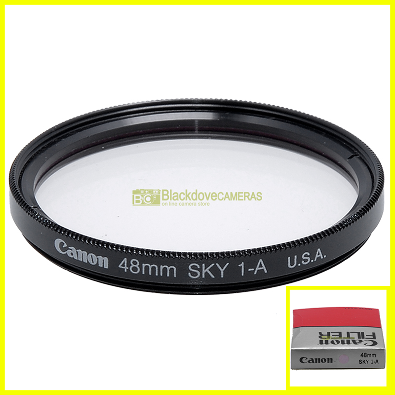 48mm. Original Canon Skylight 1A filter with M48 screw. Sky light filter.
