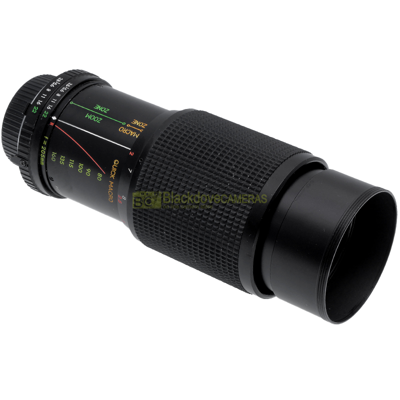 Objetivo zoom Promaster MC 80/205 mm f3.8 para cámaras Minolta MC MD