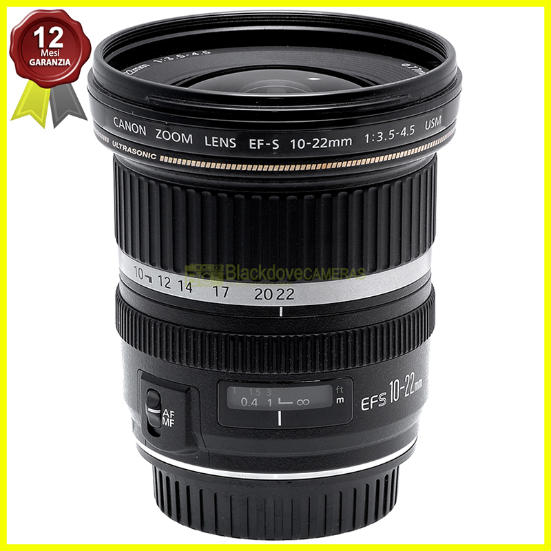 Canon EF-S 10/22 mm f3.5-4.5 USM. Objectif zoom pour appareils photo reflex numériques.