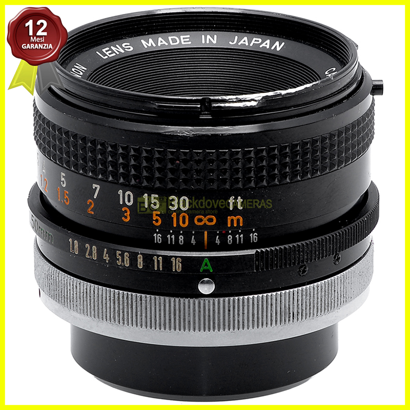 Canon FD 50mm. f1.8 Lens used for manual focus FD and FL cameras