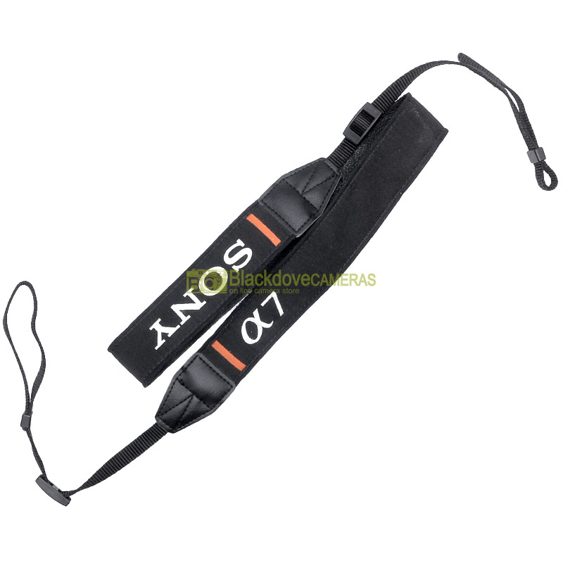 Tracolla originale per fotocamere mirrorless Sony Alpha. Genuine camera strap.