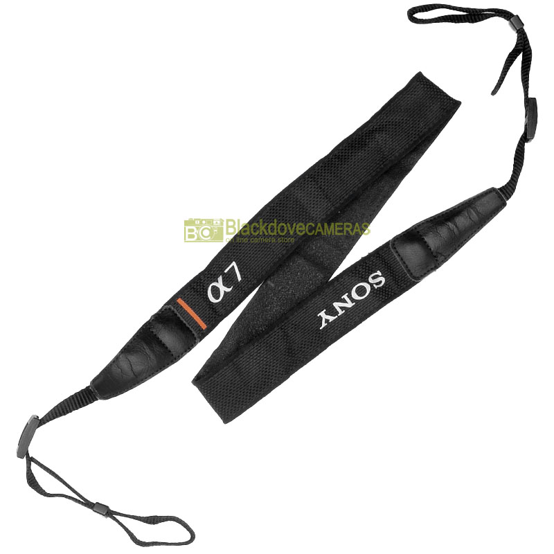 Tracolla originale per fotocamere mirrorless Sony Alpha. Genuine camera strap.