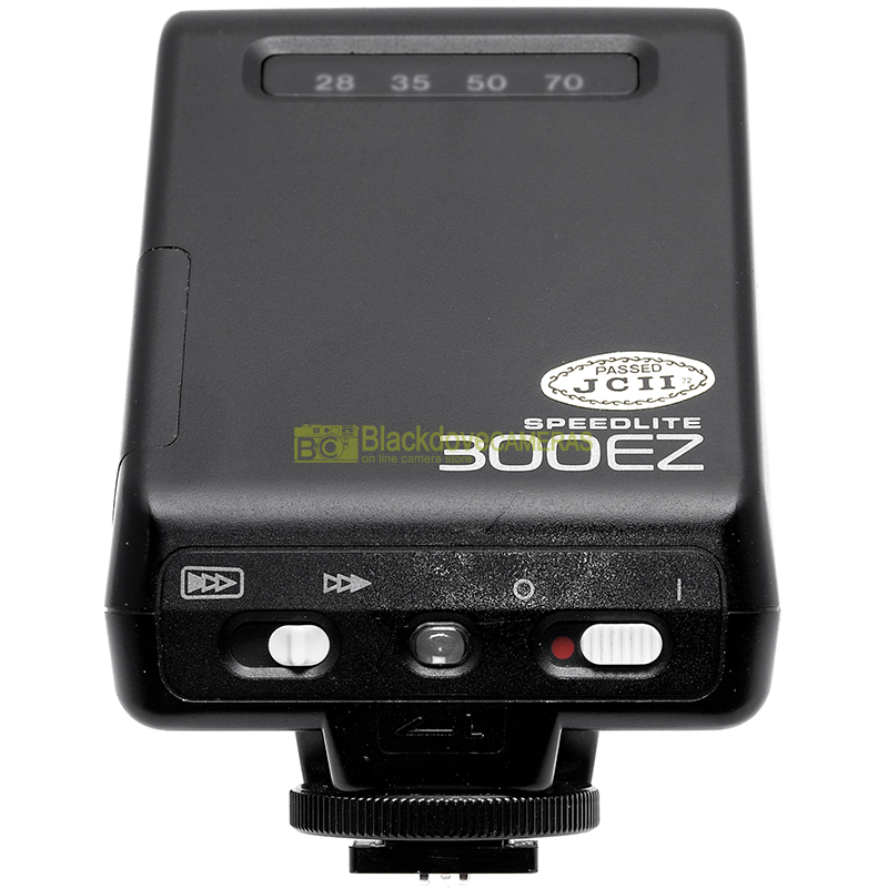 Flash Canon Speedlite 300EZ TTL per fotocamere a pellicola. Manuale su digitali