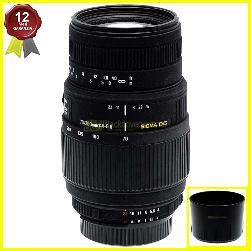 Sigma AF 70/300mm 4-5,6 DG Macro. Obiettivo zoom per fotocamere reflex Nikon.