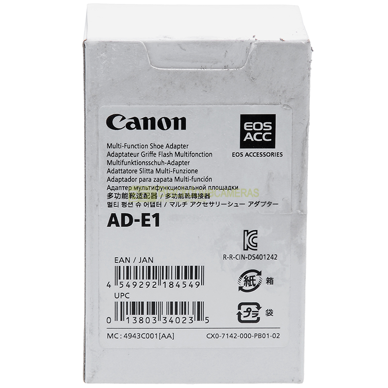 “Canon AD-E1 Multi function camera shoe adapter. Slitta flash TTL. Zoccolo.”