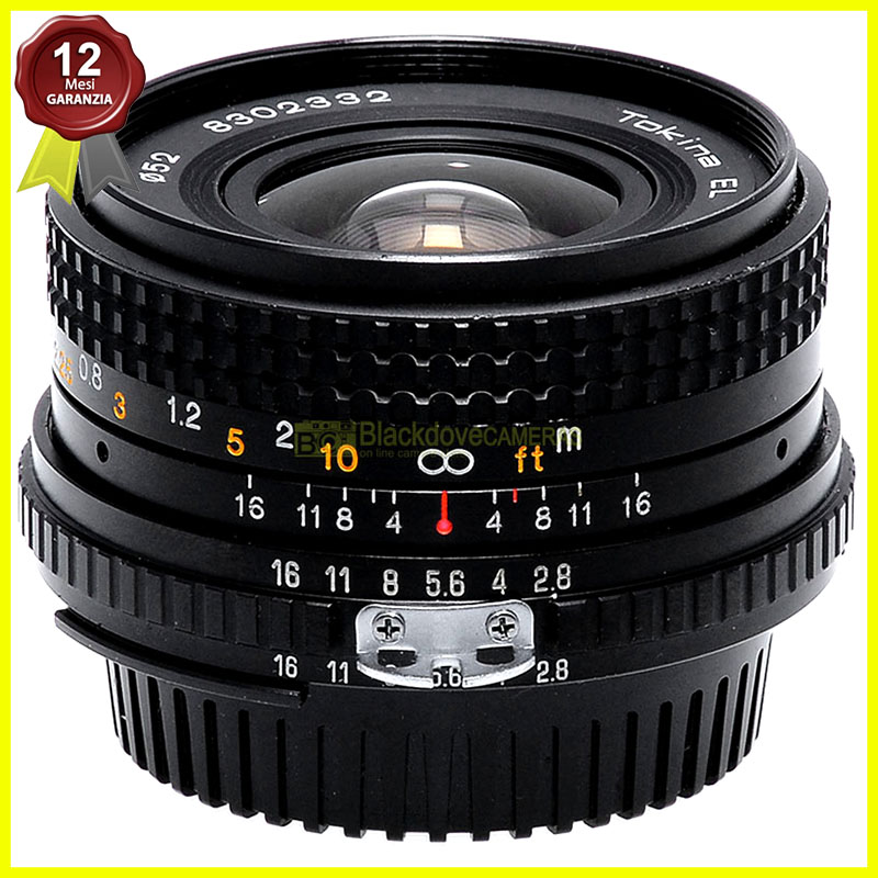 Tokina EL 28mm f2,8 Obiettivo grandangolare manual focus per fotocamere Nikon AI