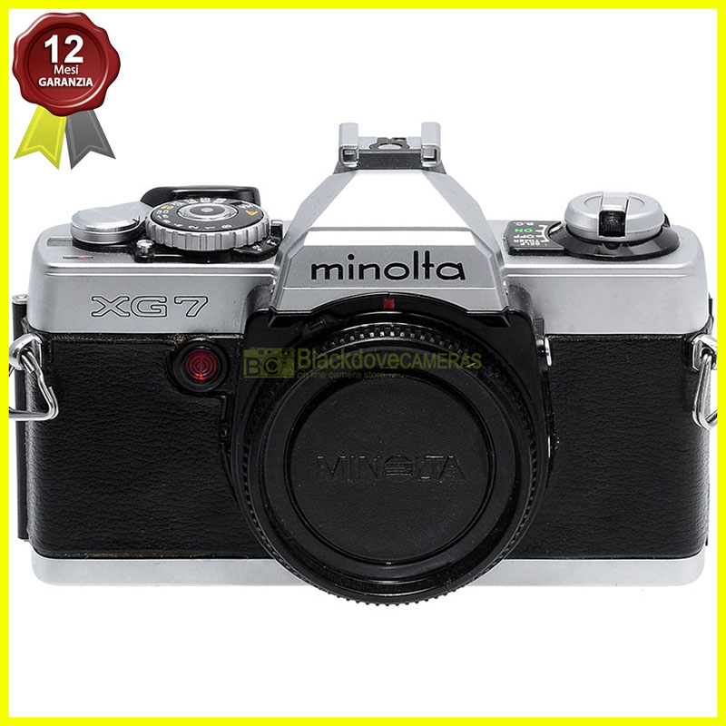 “Minolta XG-7 silver fotocamera reflex automatica con otturatore elettronico. XG7