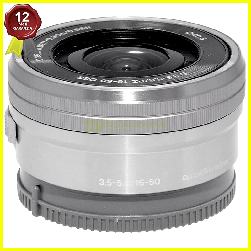 Sony E 16/50mm f3,5-5,6 PZ OSS silver obiettivo per fotocamere Sony E-Mount e NEX