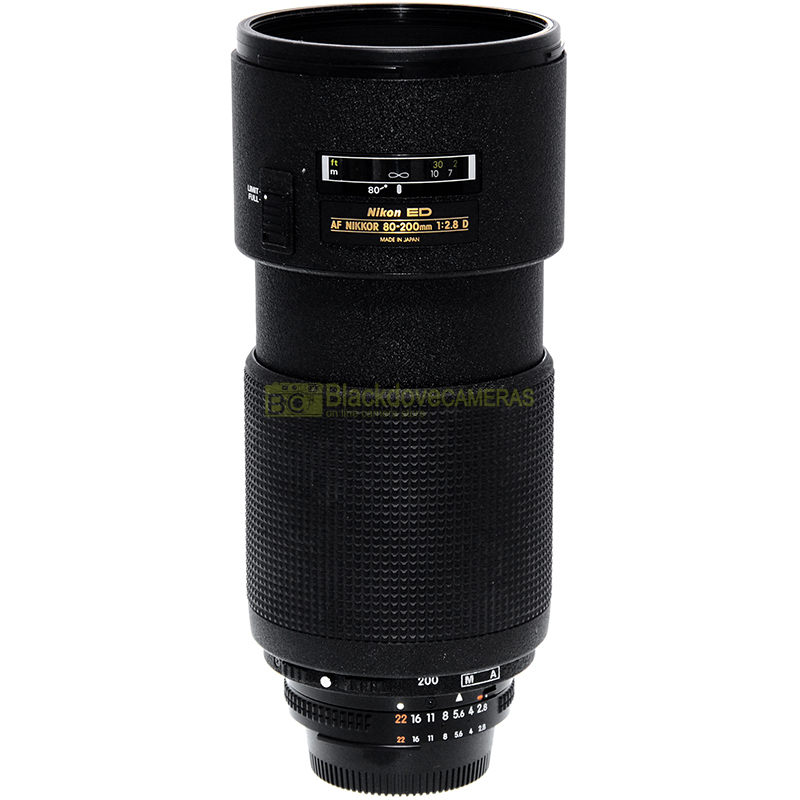 Nikon AF Nikkor 80/200mm f2,8 Black. Obiettivo zoom per fotocamere reflex.