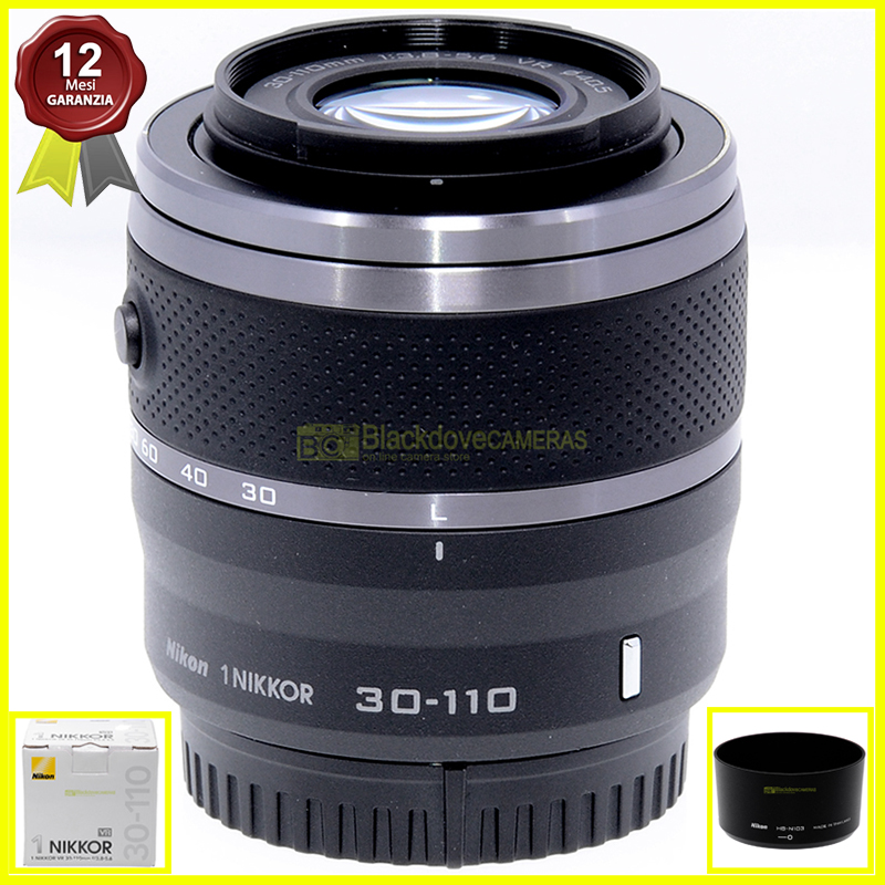 Nikon 1 Nikkor 30/110mm f3,8-5,6 VR black obiettivo per fotocamere mirrorless.