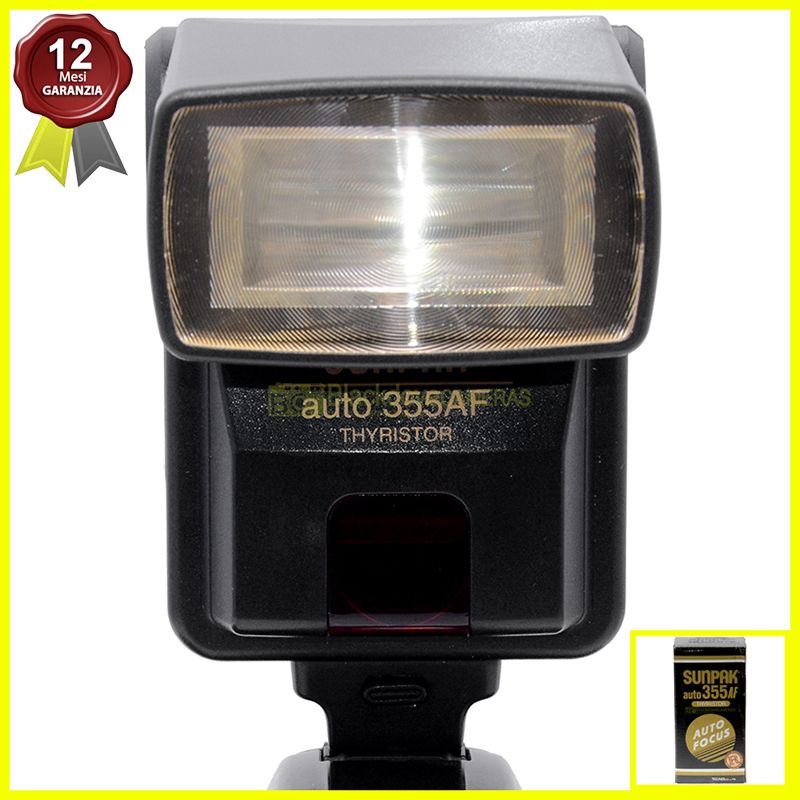 Lampeggiatore flash Sunpak Auto 355 AF Per Minolta Dynax e Maxxum