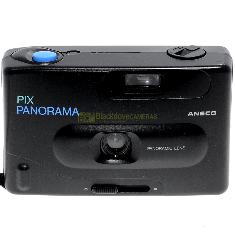 Fotocamera Ansco Pix Panorama, fuoco fisso. Usa pellicole 35mm.