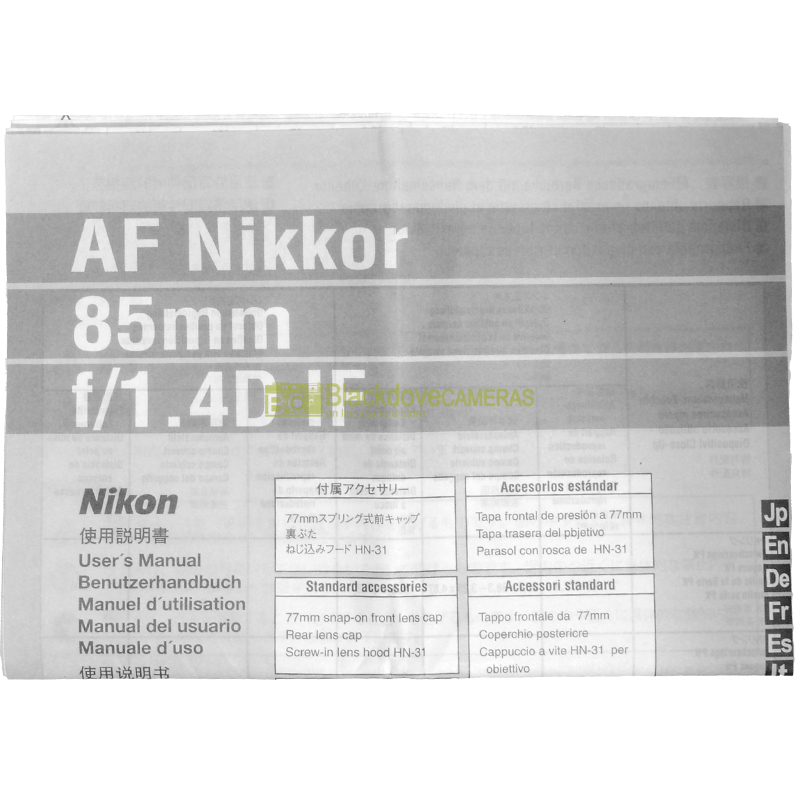 “Manuale obiettivo Nikon”