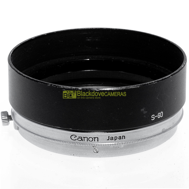 “Canon S-60 Paraluce 60mm. originale in metallo per FL 55mm. f1,2 e 50mm. f1,4”=