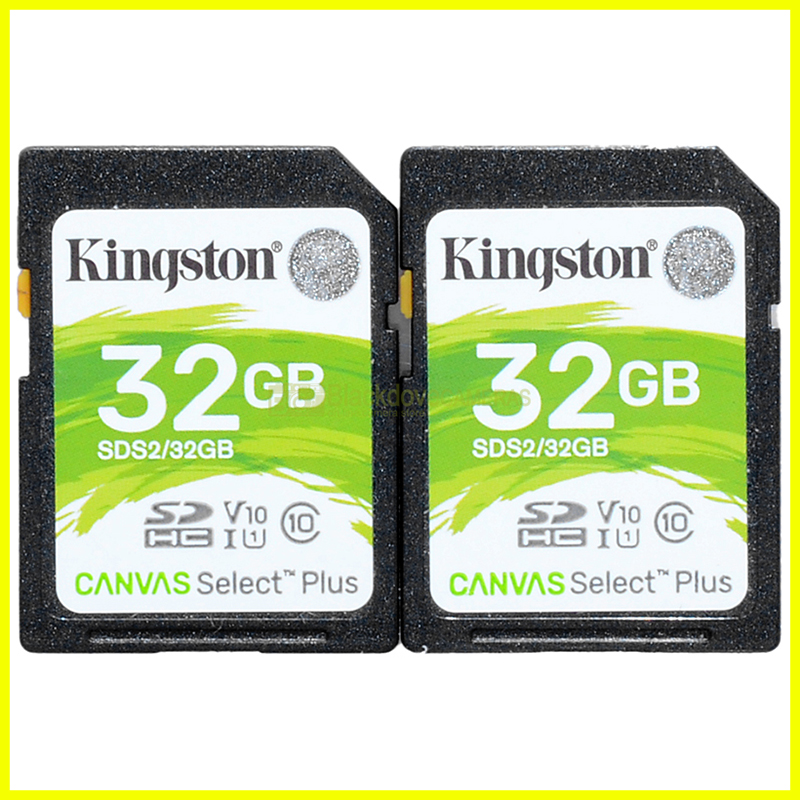 Lotto 2 Schede Secur Digital Kingston Select Plus SDHC 32b Totale 64Gb SD