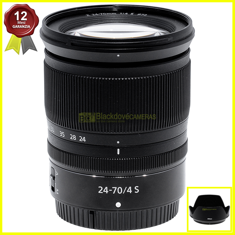 “Nikon Z Nikkor 24/70mm f4 S obiettivo FX per fotocamere mirrorless.”