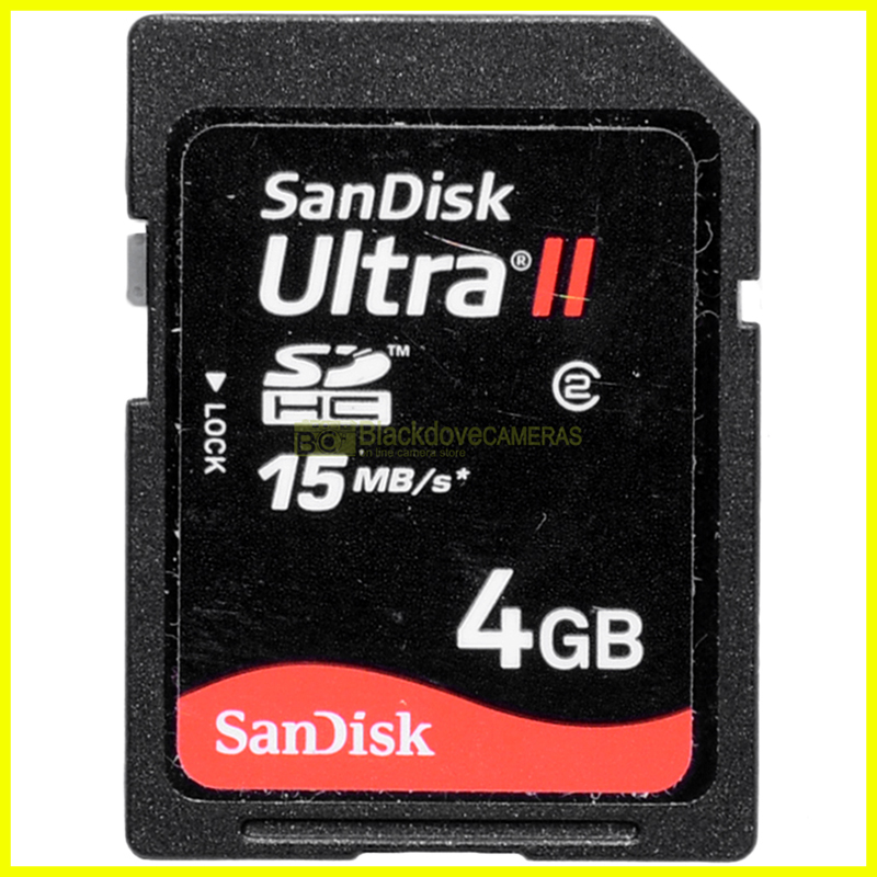 Scheda Secur Digital Sandisk Ultra II 15 Mb/s SDHC 4b. SD