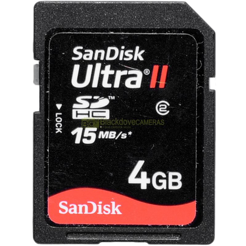 Scheda Secur Digital Sandisk Ultra II 15 Mb/s SDHC 4b. SD