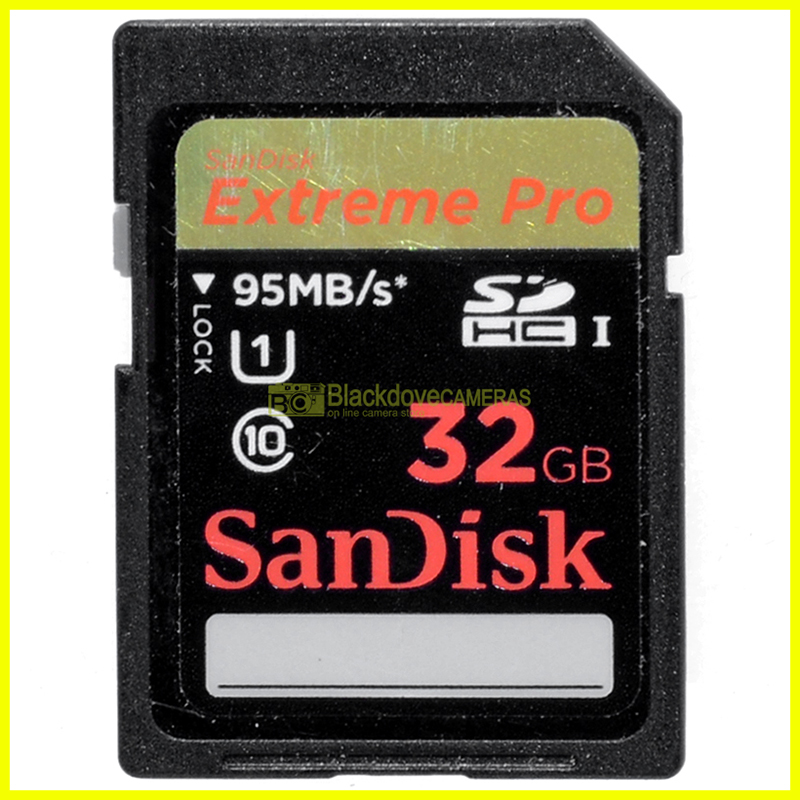 Scheda Secur Digital Sandisk Extreme Pro 95 Mb/s SDHC 32Gb Class 10. SD