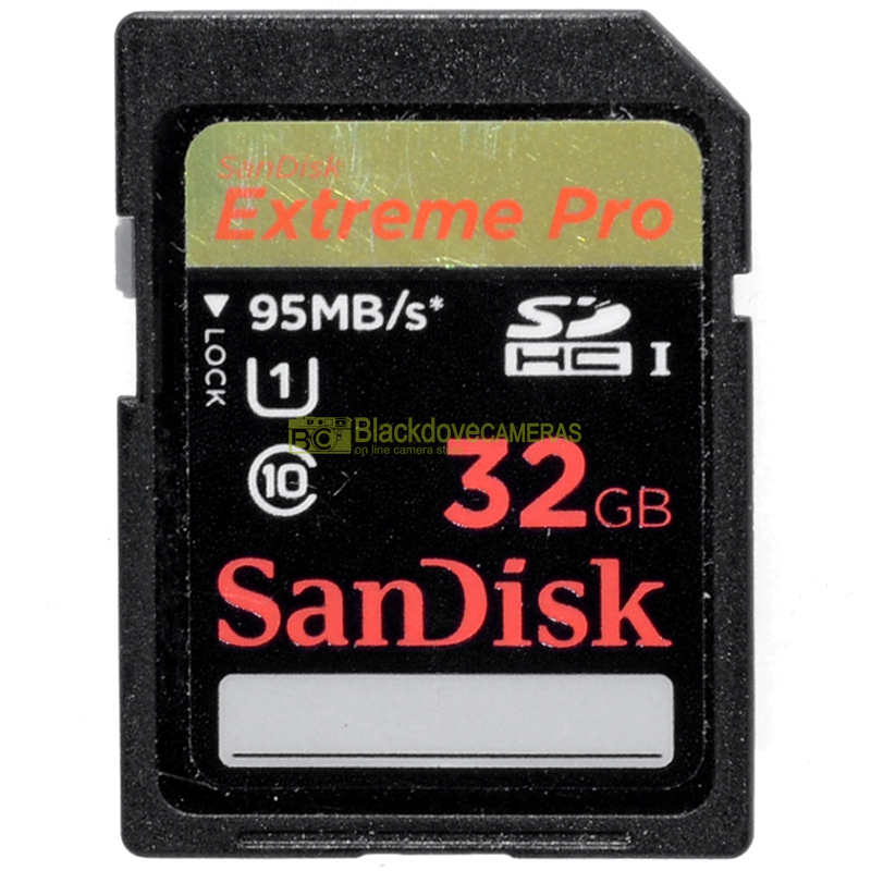 Scheda Secur Digital Sandisk Extreme Pro 95 Mb/s SDHC 32Gb Class 10. SD