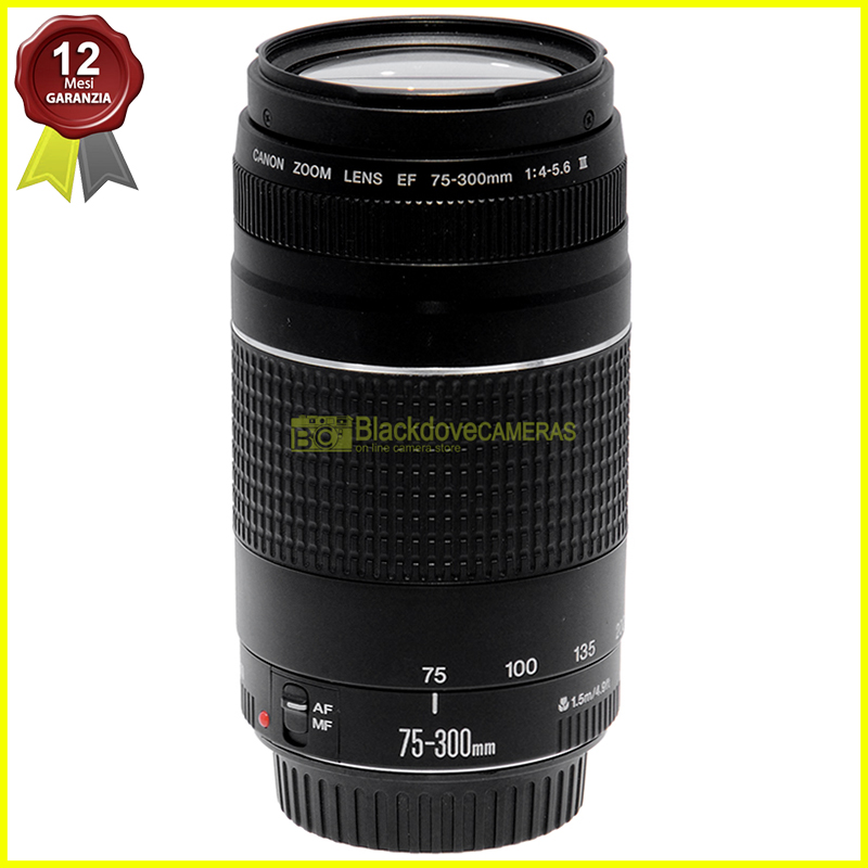 Canon EF 75/300mm f4-5,6 III. Obiettivo Full Frame per fotocamere EOS.