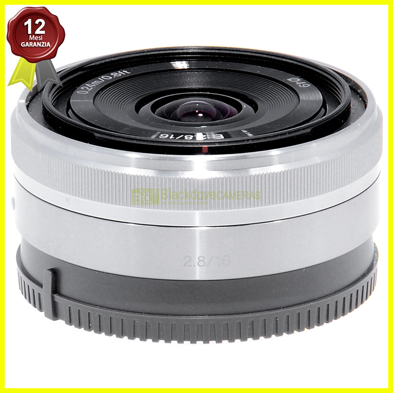 Sony E 16mm f2,8 Silver obiettivograndangolare per fotocamere Sony E-Mount APS-C