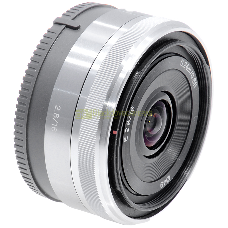 Sony E 16mm f2,8 Silver obiettivograndangolare per fotocamere Sony E-Mount APS-C