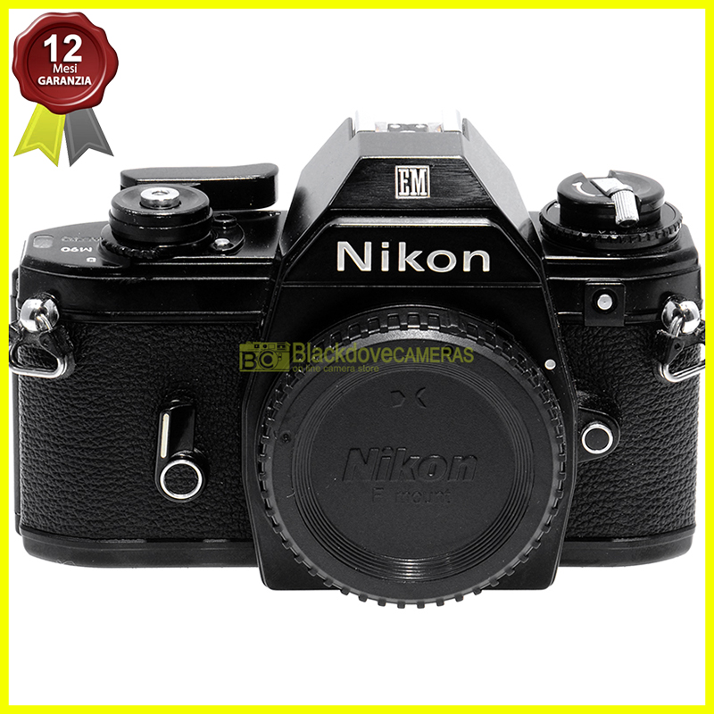 Nikon EM Black fotocamera reflex automatica a pellicola, macchina fotografica.