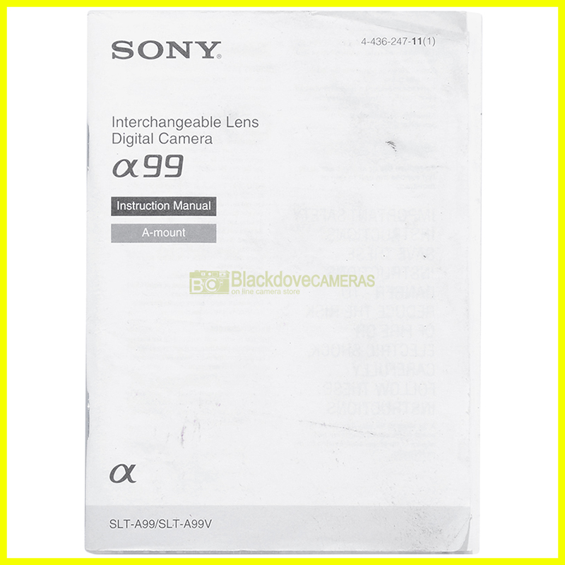 “Manuale fotocamera Sony”