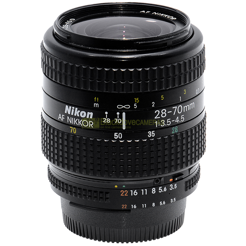 Nikon AF zoom Nikkor 28/70mm f3,5-4,5 obiettivo full frame per fotocamere.