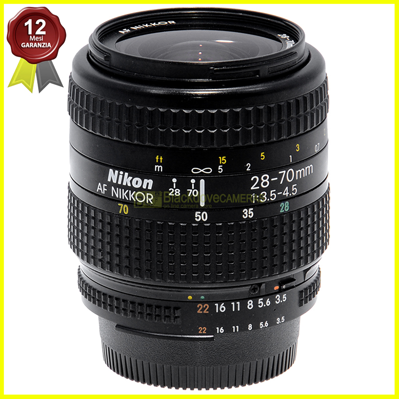 Nikon AF zoom Nikkor 28/70mm f3,5-4,5 obiettivo full frame per fotocamere.